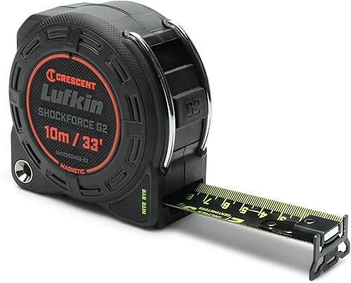 Lufkin Shockforce G2 LM1235CMEB-02 - Cinta métrica magnética Nite Eye de 33 pies
