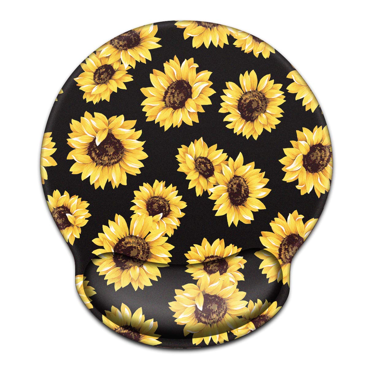 WAVEYU Mouse Pad with Wrist Support, Desk Decor for Women Cute Design Mouse Pad Non-Slip Rubber Base Mousepad for Desk Laptop Gaming Working Computers