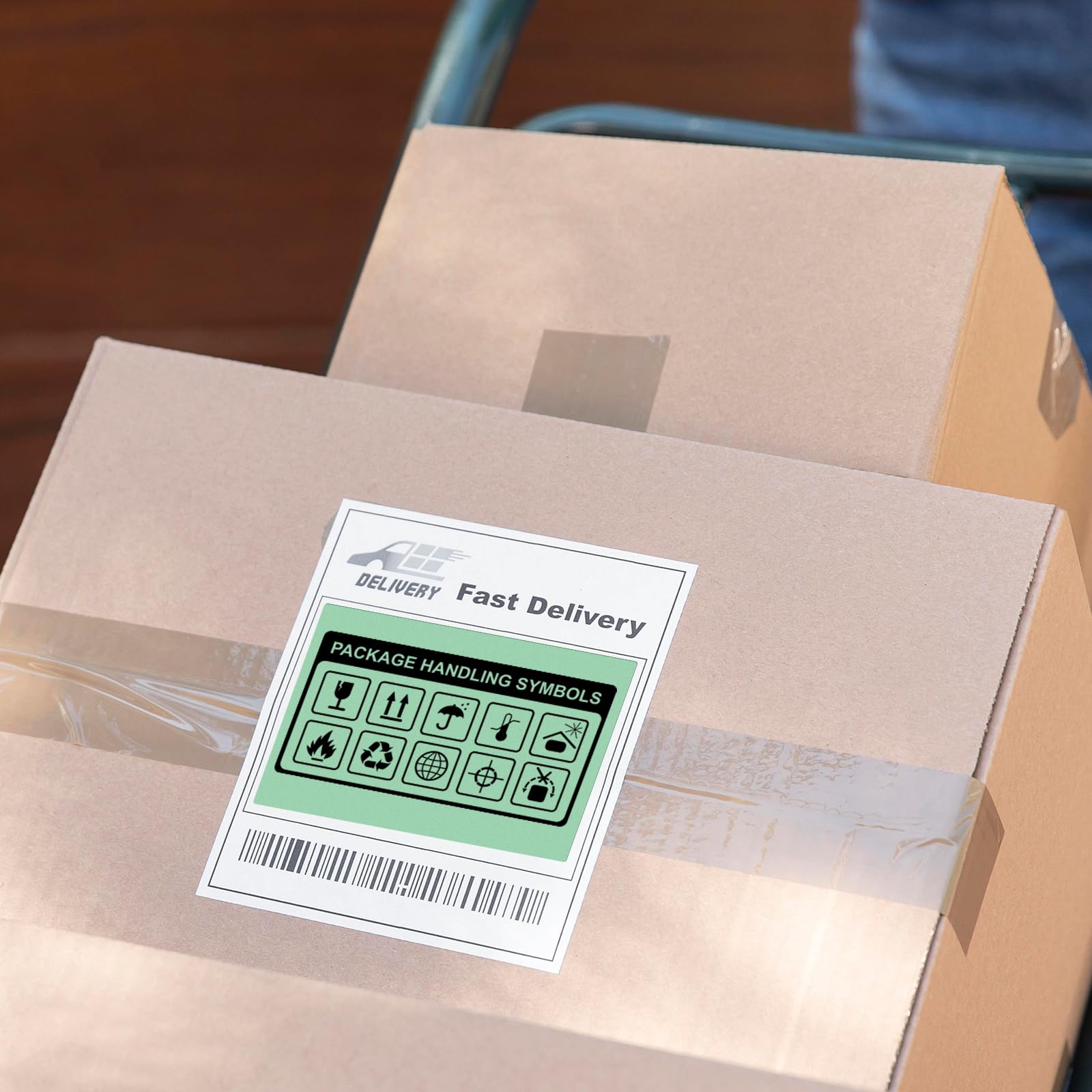 Green Direct - Etichette termiche in vinile autoadesive, rettangolari, 15,2 x 10,2 cm, impermeabili, per stampante, etichette per spedizione con codice QR, indirizzi fai da te, ufficio, 250