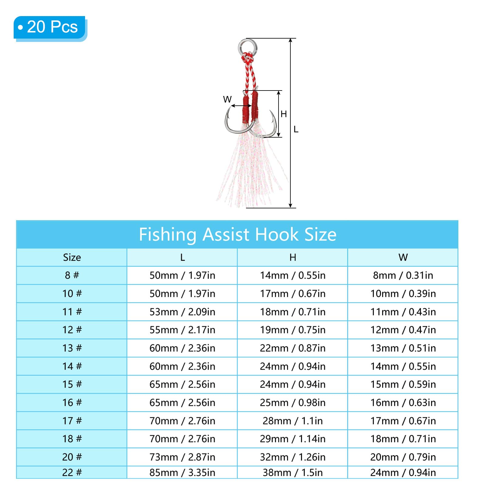 PATIKIL Double Fishing Assist Hooks Kit - Image 2