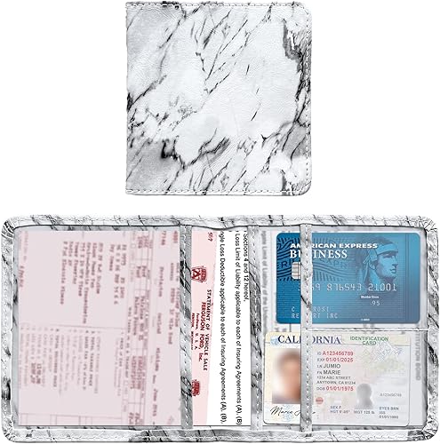 Kewucn Soporte para registro y seguro de automóvil, organizador de cuero para guanteras con cierre magnético, estuche de accesorios para