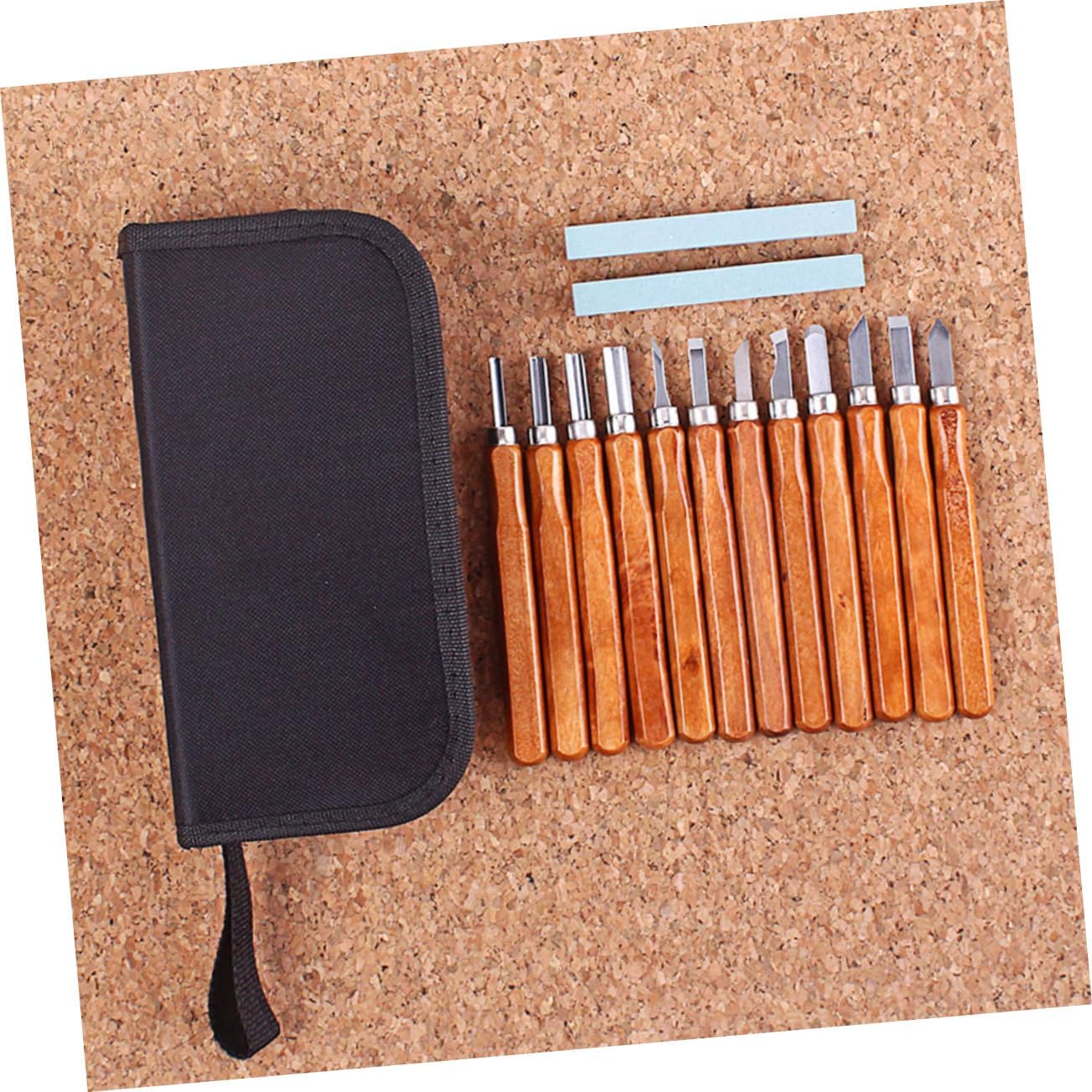 14-Piece Carving Tool Kit with Whetstone for DIY Enthusiasts Professional Carpenters Includes Hand Carving Tools and Wood Gouge for Crafting and Sculpting