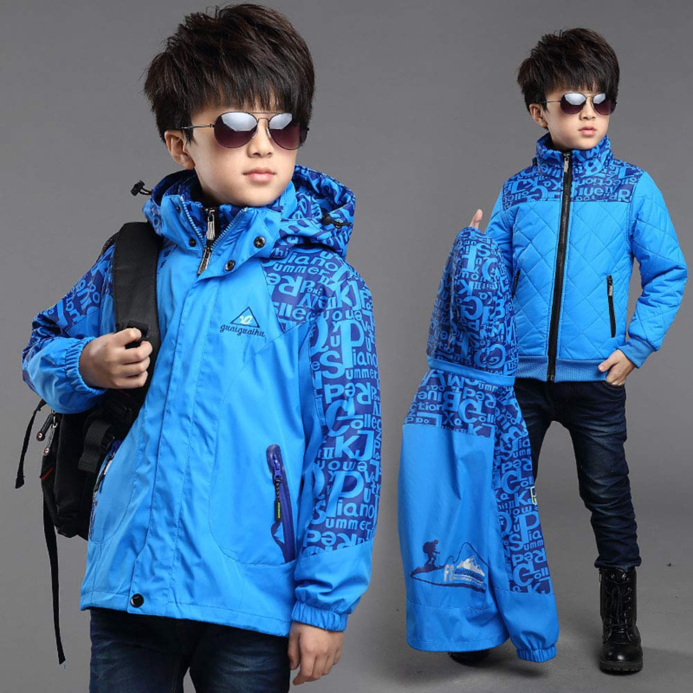 Niño Chaqueta Softshell 3 en 1 de Camuflaje cálido de Invierno Chaqueta de esquí para abono de esquí