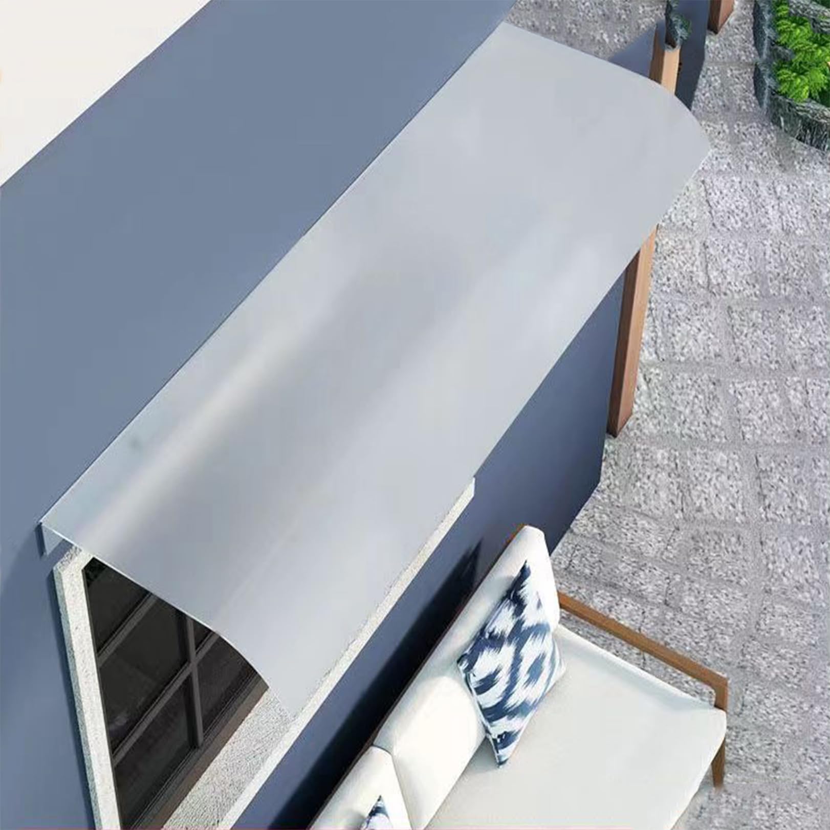 Zadaszenie drzwi z poliwęglanu, odporna na warunki atmosferyczne, markiza do wejścia, garażu, na balkon i okna, stylowa i trwała, idealna ochrona przed deszczem do domu i firmy