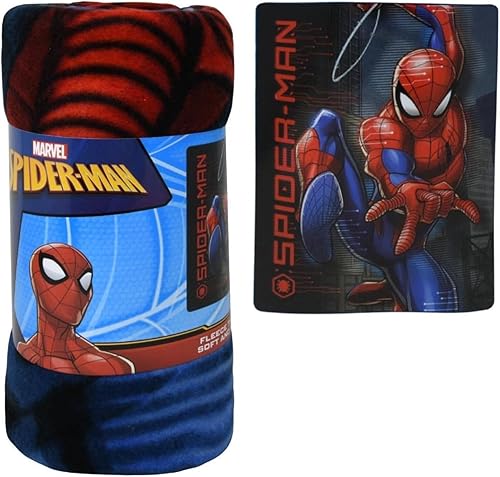Marvel Spider-Man - Manta de forro polar de tacto sedoso Spiderman, 45 x 60 pulgadas