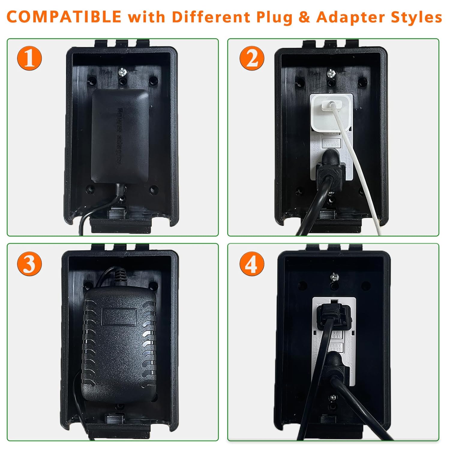 Outdoor GFCI Outlet with in Use Cover and Waterproof Lockable Box Kit,1 Gang, 15 Amp TRWR Self-Test GFI Receptacle,Electrical Baby Proof Self-Lock Covers,1 Pack