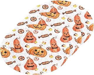 Spooky Pumpkin Candy Corn Kitchen Sponges Halloween Cleaning Dish Sponges Non-Scratch Scrubber Sponge for Kitchen Bathroom Cars, pack of 3