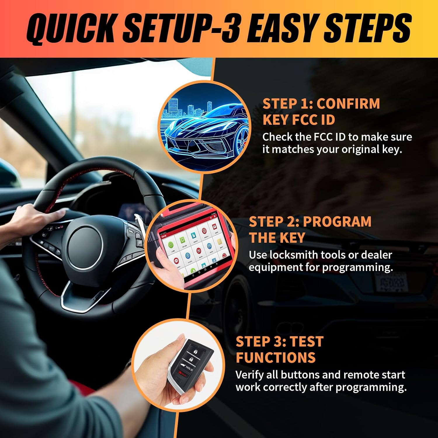 ABUDU fit for Acura RDX 2022-2023 Smart Key Fob 433MHz 4A Chip 3+1 Buttons Keyless Entry Remote FCC ID：HR5TP-2