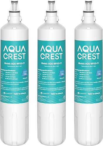 AQUA CREST F-1000 - Filtro de agua debajo del fregadero, modelo AQU-WF03-F1, repuesto para F-1000 y AquaPure AP Easy C-Complete, paquete de 3