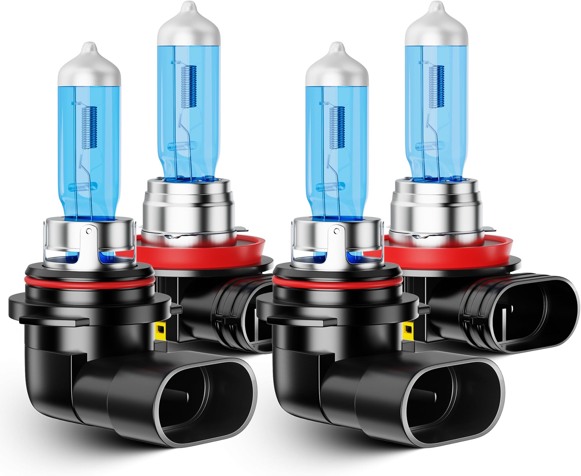 Upgraded Halogen Light Bulbs Compatible For Subaru Forester 2007-2018, 9005 High and H11 Low Beam Headlight Bulb Kit, 300% Brightness 6000K White Halogen Bulbs, Plug n Play, 4-Pack