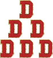 Vista 30 de 6 piezas de parches de letras de chenilla autoadhesivas, parches de letras preppy de 2 pulgadas para bolsos, ropa y sombreros, grandes pegatinas