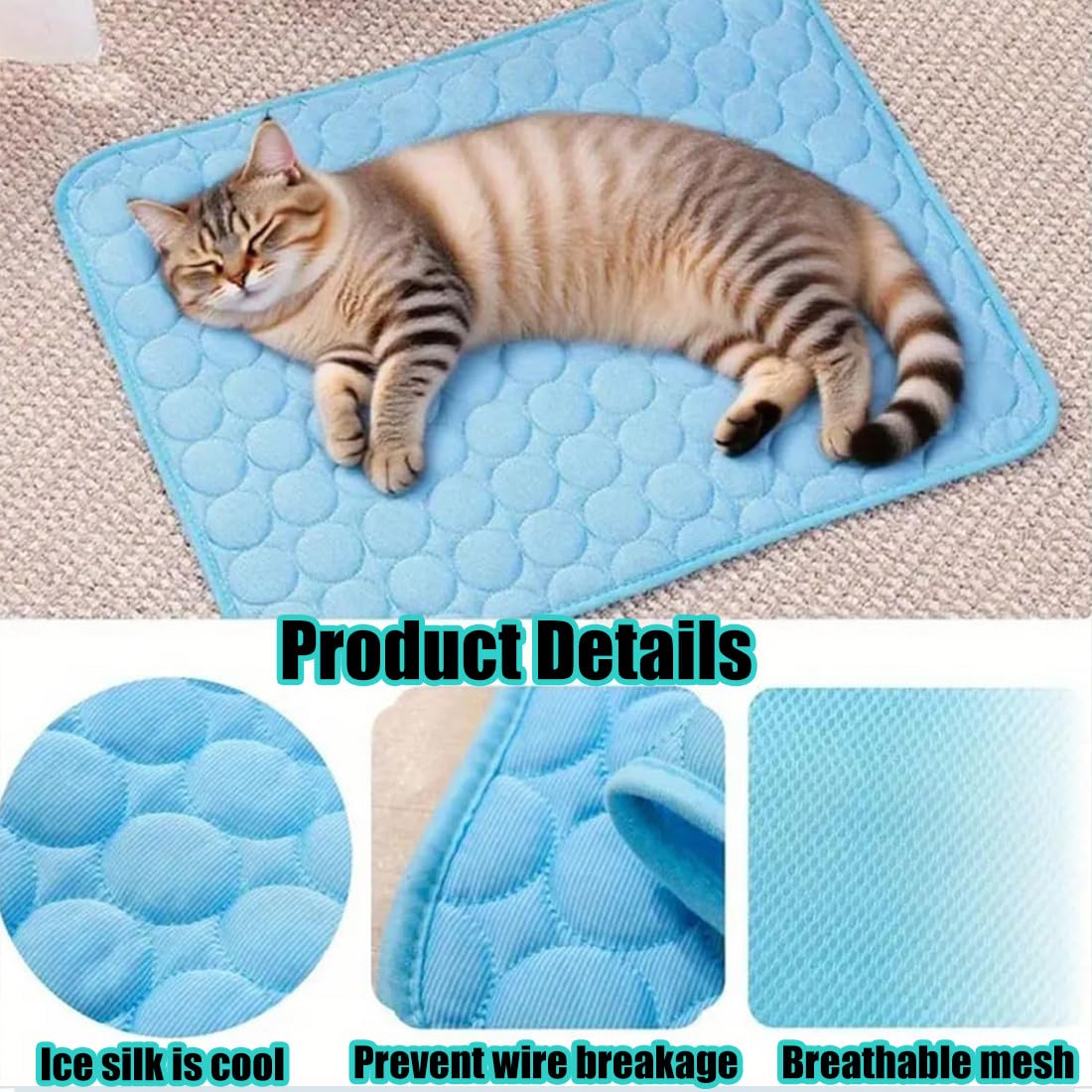 Esterilla Refrigerante para Perros, Alfombrilla Refrescante Lavable Gatos, Cama de Verano Plegable Antideslizante Mascotas Pequeñas Grandes, Cojín Transpirable Casa Viaje (Coffee,150*100cm)