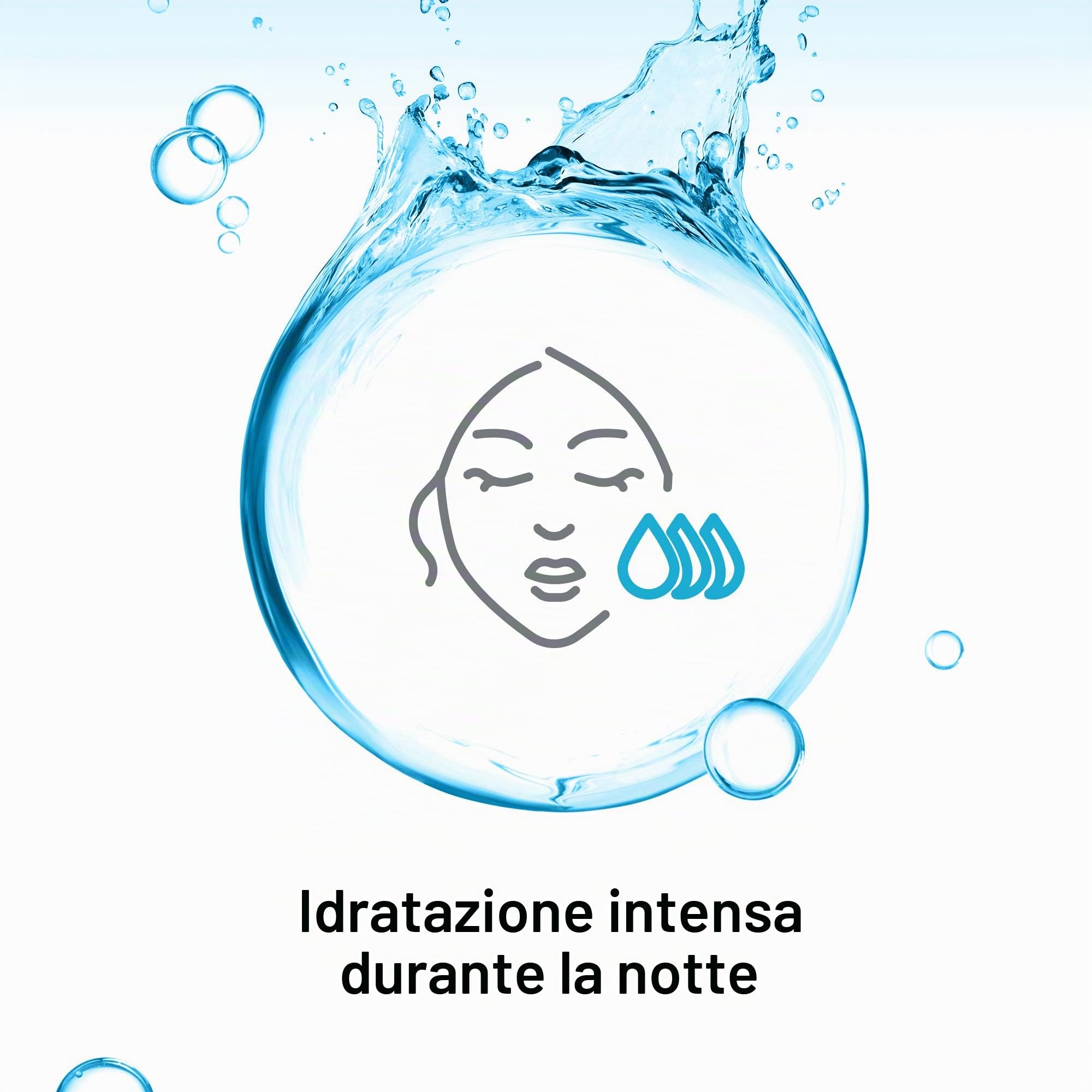 Neutrogena Hydro Boost crema notte rigenerante viso con acido ialuronico puro idratante crema viso per pelle liscia 50 ml