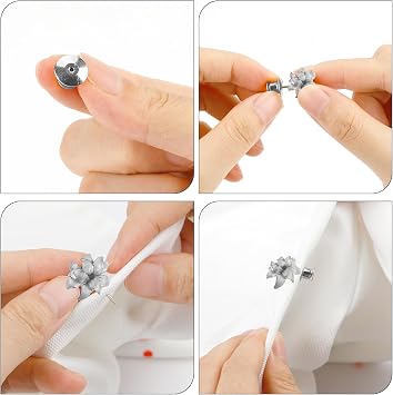 Pin Backs, Locking Pin Backs, 50 Pieces Metal Keepers Clasp Needle Back Lock Flat Head clamp Badge Fastener Tie Tack Lapel Brooch Enamel Lapel Pins Lock and DIY Crafts,Without Needle - Sliver