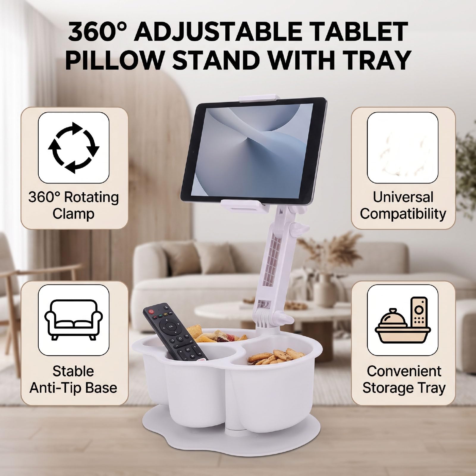 Poduszka na Tablet z Regulowanym Ramieniem 360°
