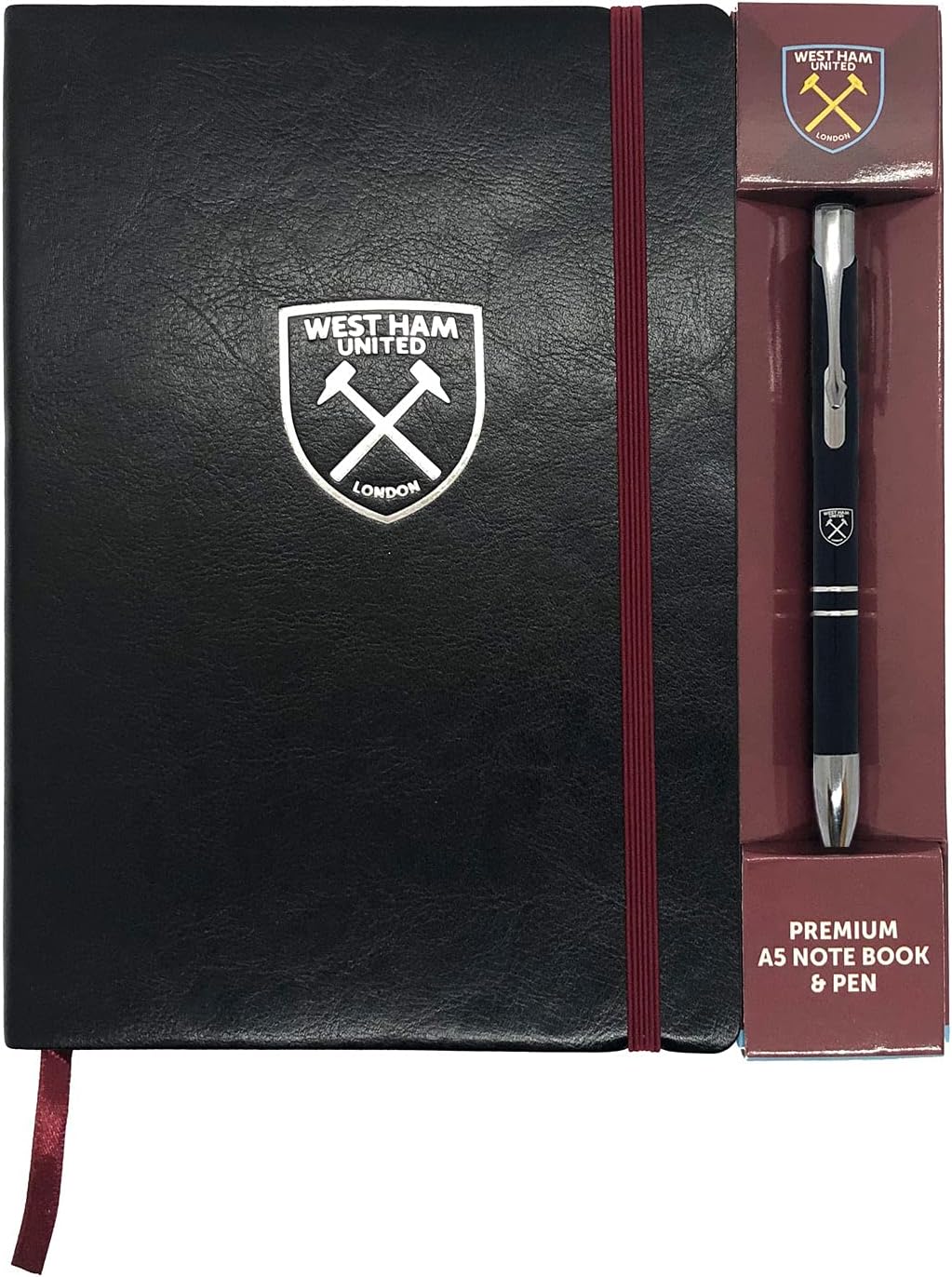 West Ham United FC Notebook & Pen A5 Executive Premium OFFICIAL Football Gift