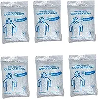 KIT 6 Capa de Chuva Transparente C/Capuz S/Elástico no Punho