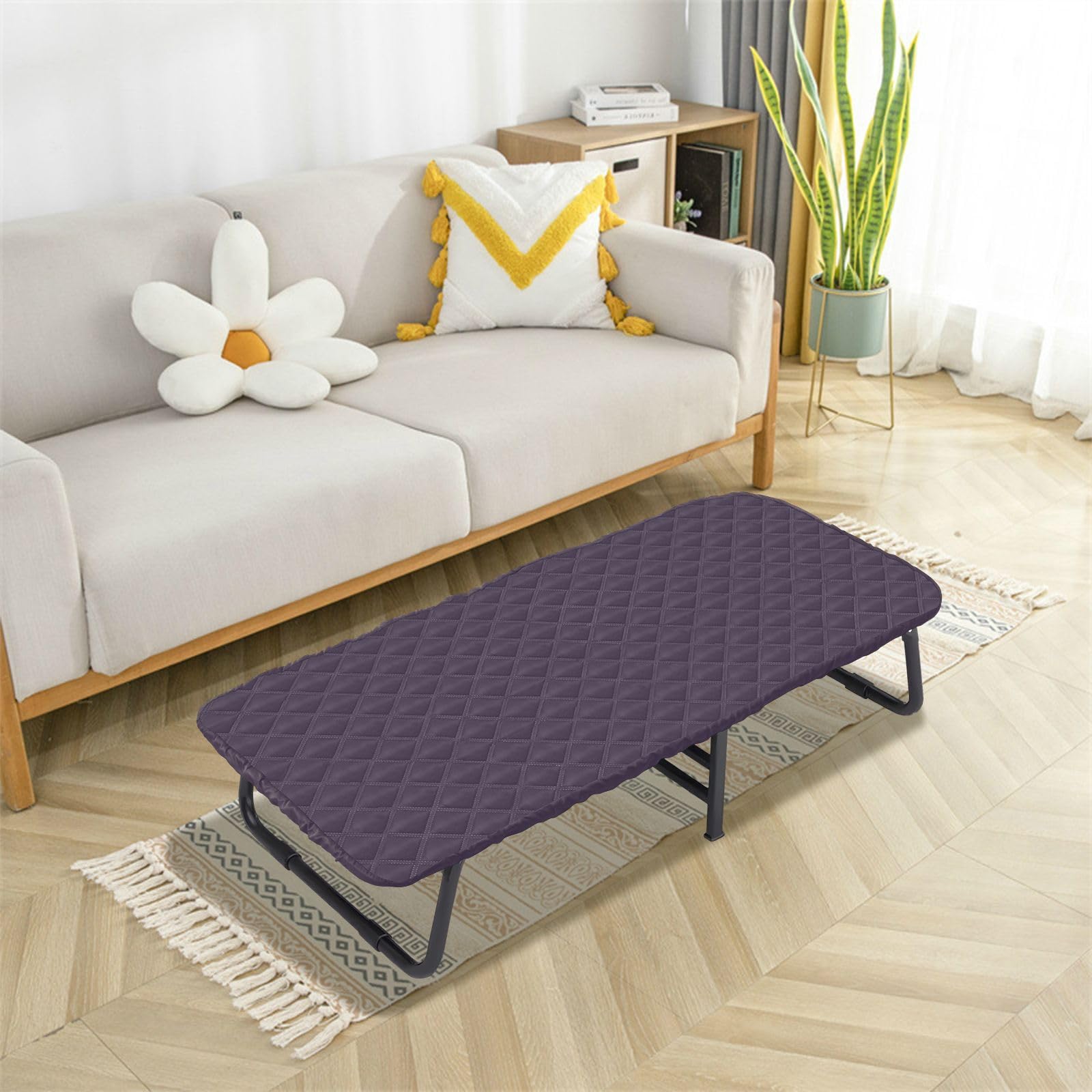 Dark Violet Plain Toddler Bed Sheet Travel Washable Cot Sheet for Folding Toddler Bed for Toddlers Baby Sleeping 50' x 25' (Bed Not Included)