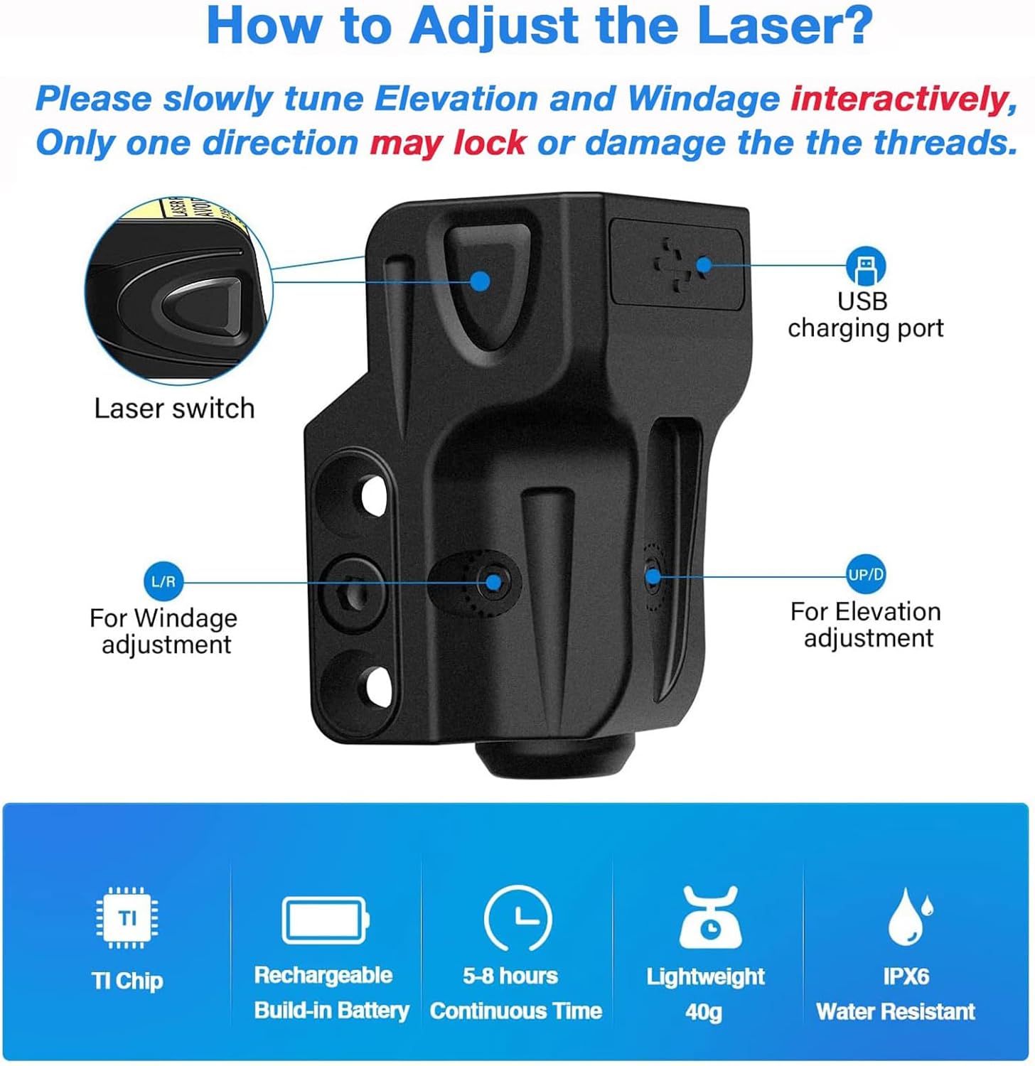 SOLOFISH Picatinny/MLOK Mounted Green/Red/Blue Laser Sight, Magnetic Rechargeable, (Laser Output is 5mW, Class IIIA) SOLOFISH Picatinny/MLOK Mounted Green/Red/Blue Laser Sight, Magnetic Rechargeable, (Laser Output is 5mW, Class IIIA)