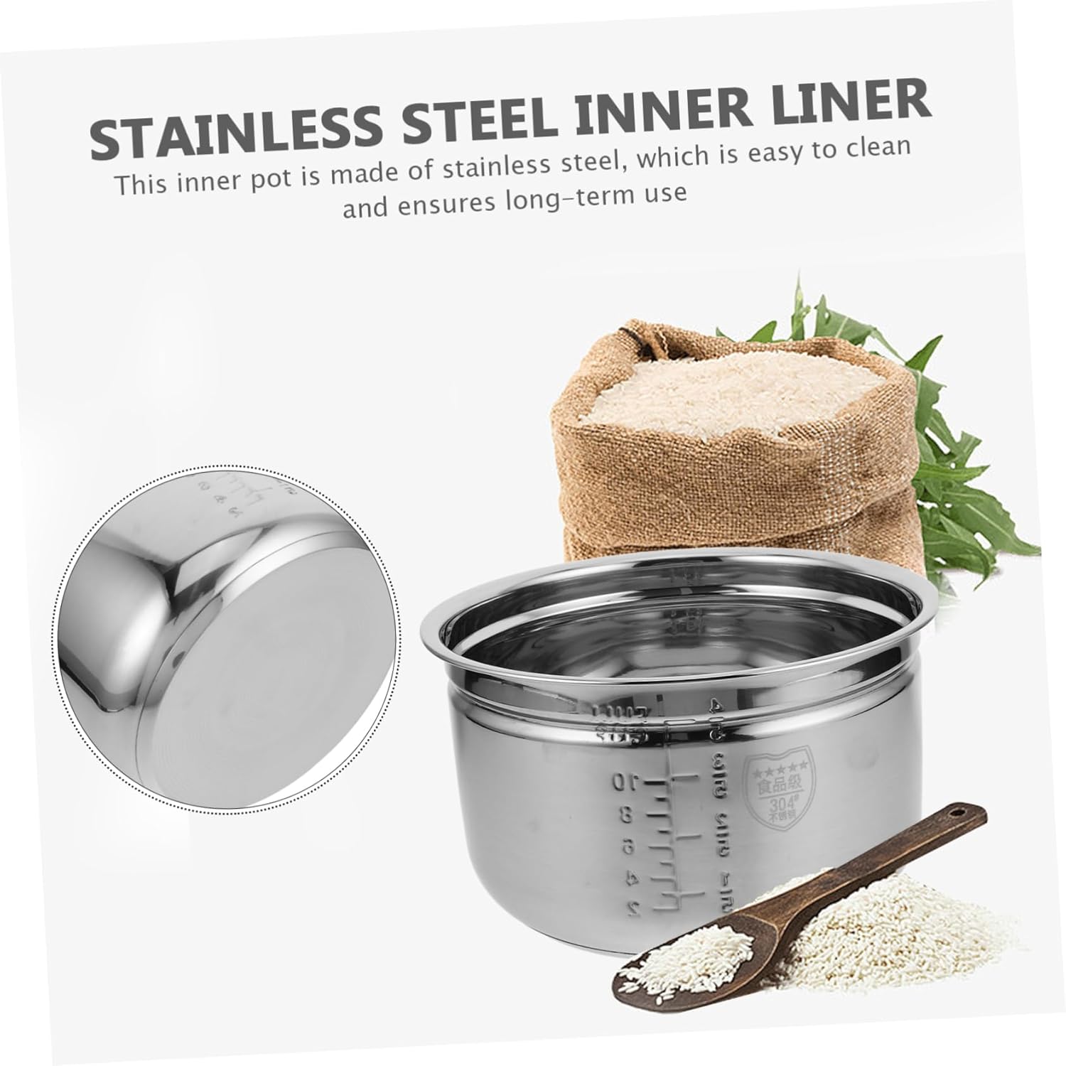 1set Stainless Steel Inner Cooking Pot Rice Draining Basket for Electric Pressure Cooker and Rice Cooker Efficient Water Drainage and Flavor Enhancement for Home Kitchen Use