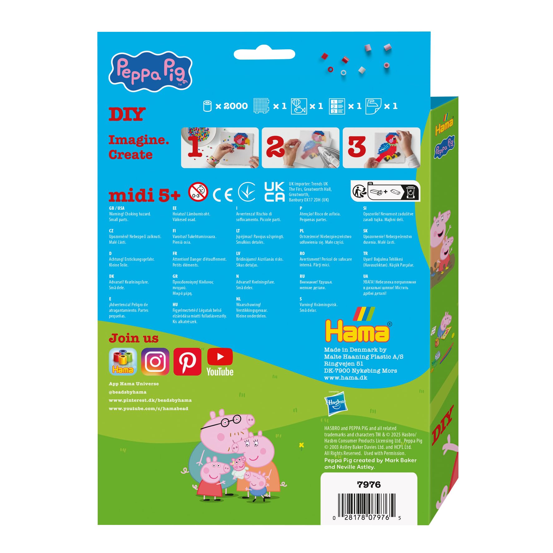 HAMA - Coffret Cadeau Espace | Env. 2500 Perles à Repasser | 2 Plaques, 1 Anneau Mobile Avec Ficelle | Fiche Design Couleur, Instructions Et Papier à Repasser