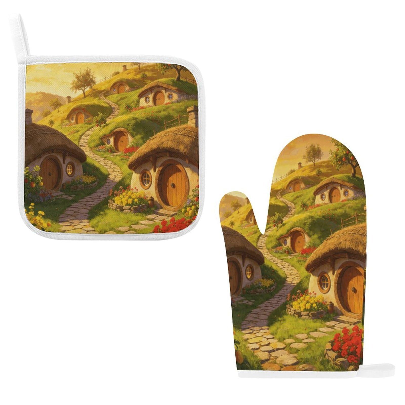 Fodpand Style Hobbiton Oven Mitts And Pot Holders Sets