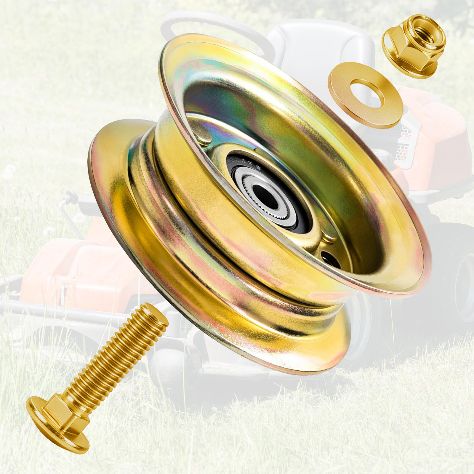 Idler Pulley 532177968 Replacement for Husqvarna 193197 177968 21546308 532193197 RZ4216 RZ4221 LT152 LT154. — Amazon image 8