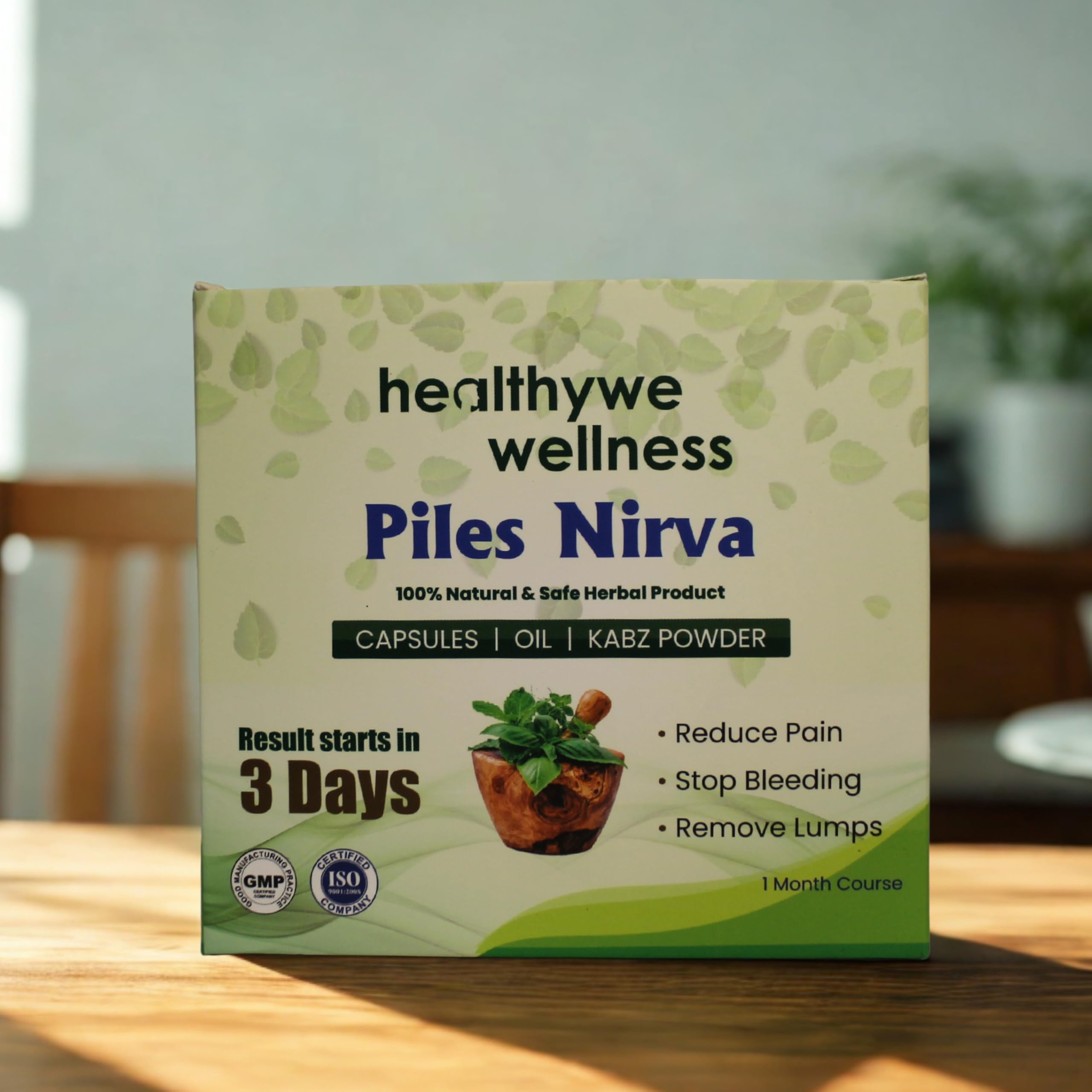 Piles Nirva | 100% Natural & Safe Herbal Piles Treatment Kit | Capsules + Oil + Kabz Powder | Reduces Pain, Stops Bleeding & Removes Lumps | Results in 3 Days | GMP & ISO Certified-image-13