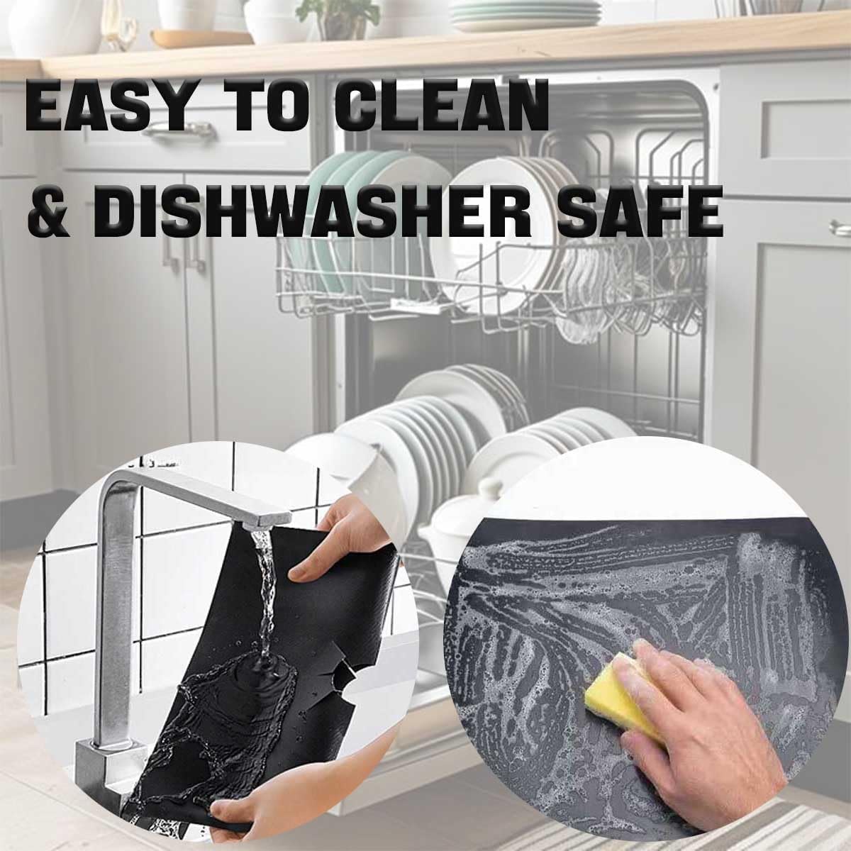 2PCS Gas Stove Top Protector Compatible With 30 INCH SamSung Model NX60T8511SS Cooktop Mat, Ultra Thin 0.3MM Thickness, Reusable, Non-Stick and Easy to Clean