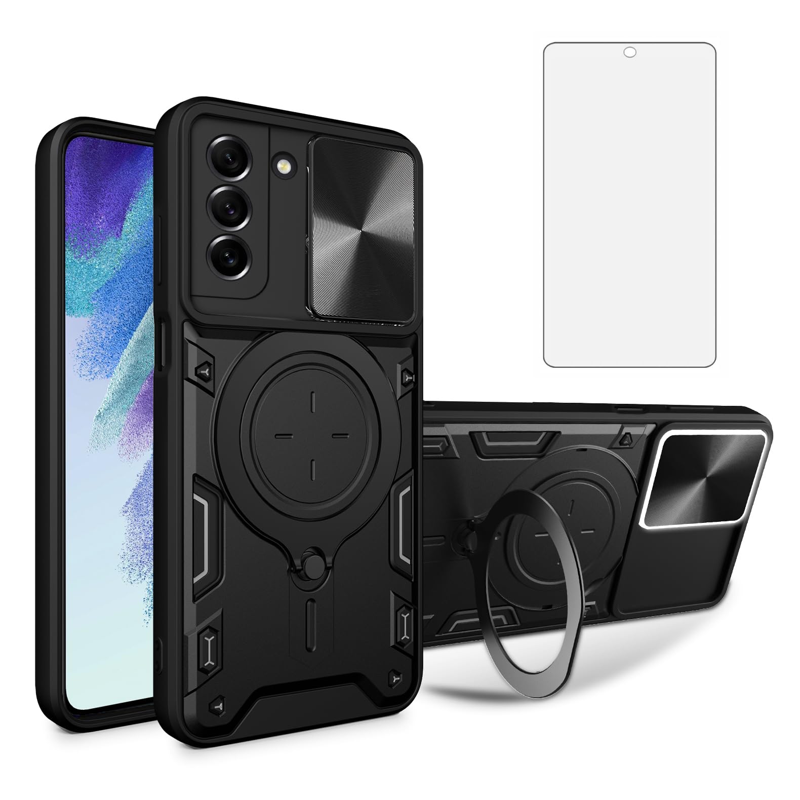 Coque Samsung S21 FE 5G robuste avec cache objectif coulissant premium - 8