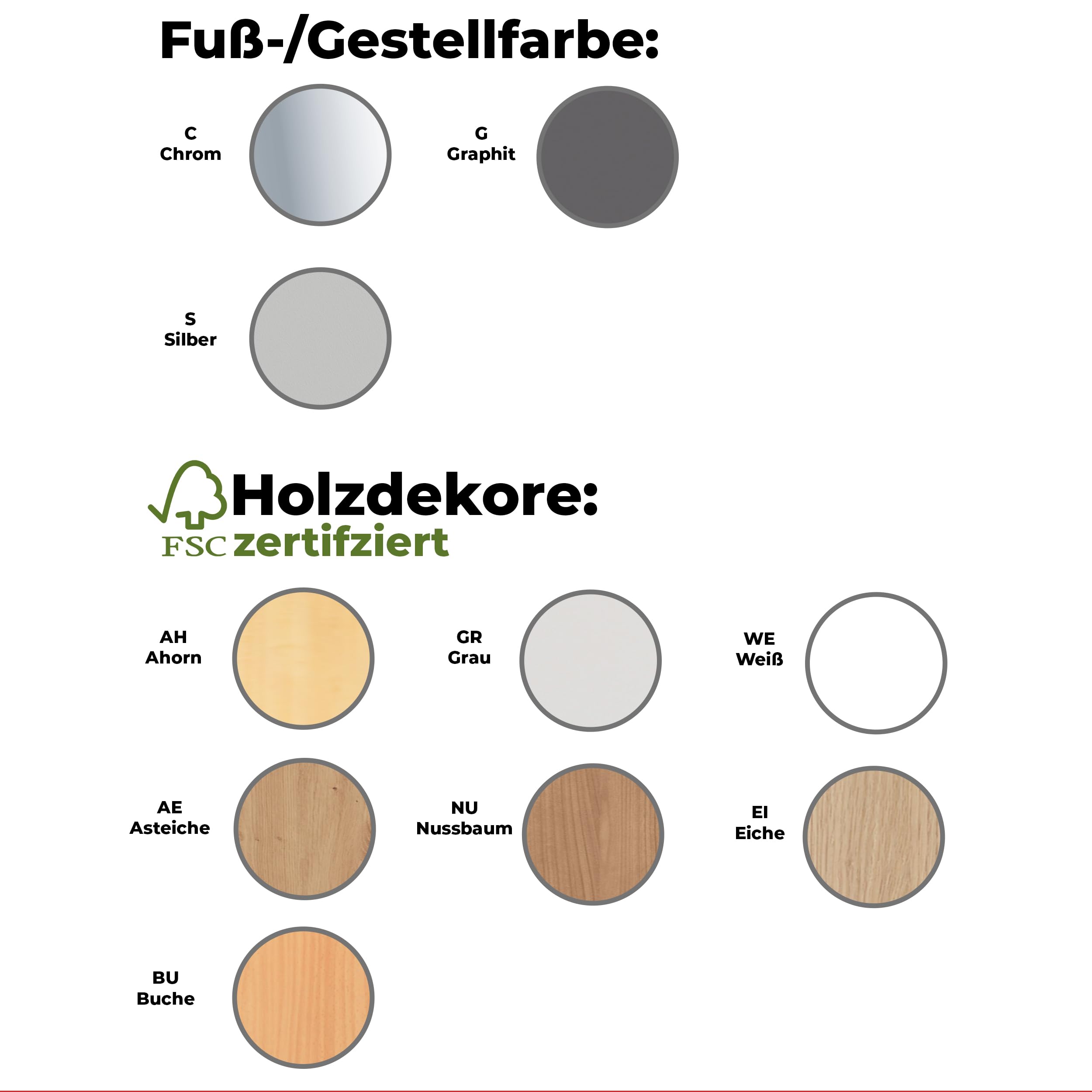 Konferenztisch KONTI 280x130 cm – ovaler Besprechungstisch in Asteiche mit Säulenfüßen in Graphit & 2 Kabelauslässen, erweiterbarer Meetingtisch für 8–10 Personen, moderner XXL-Tisch fürs Büro