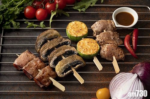 Miniatura 10 de Gmark Pinchos de paleta de bambú de 7" 100 ct, Púas de paleta de bambú natural, púas de barbacoa GM1032A