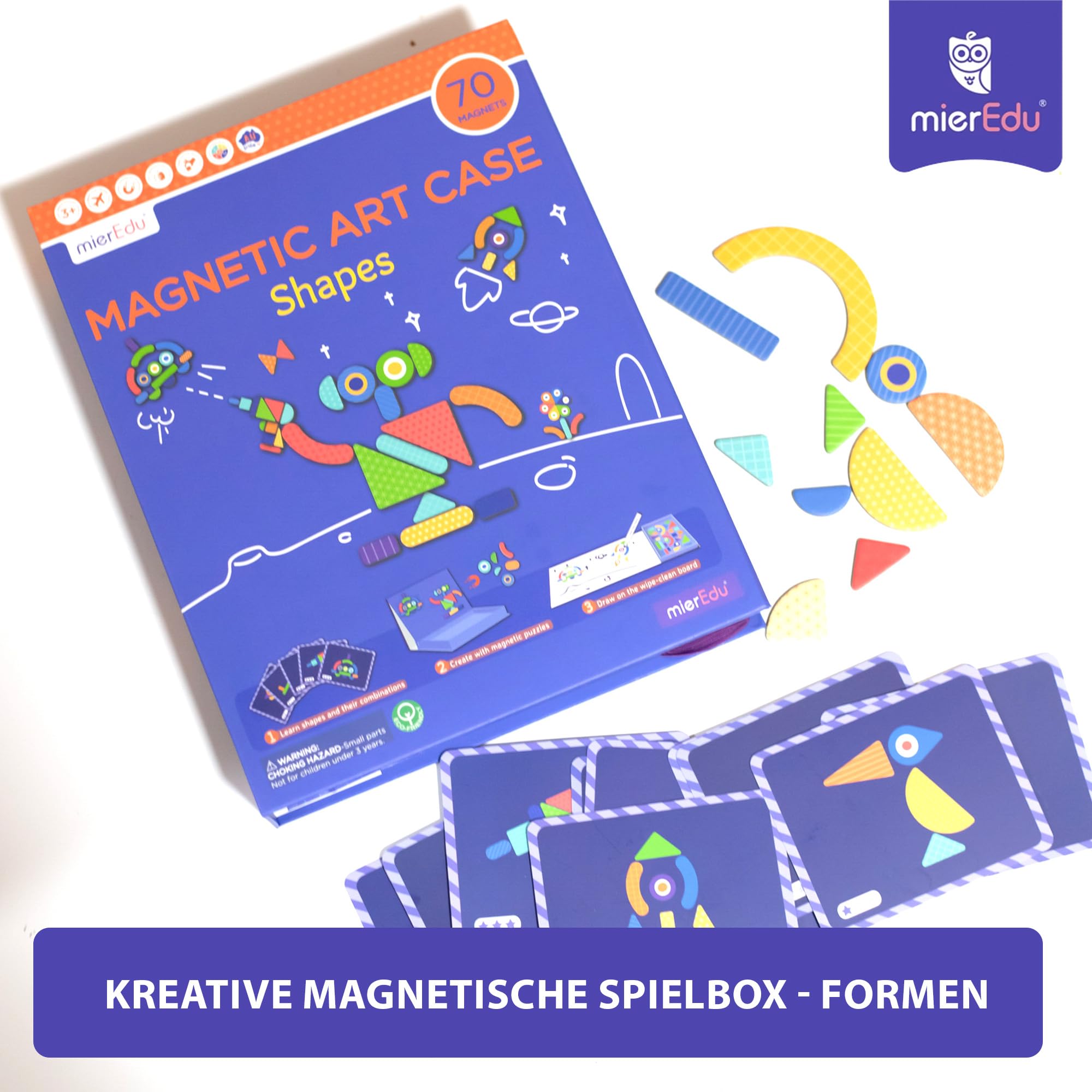 mierEdu - Magnetic Art Case - Shapes - (ME152), Medium - Image 2