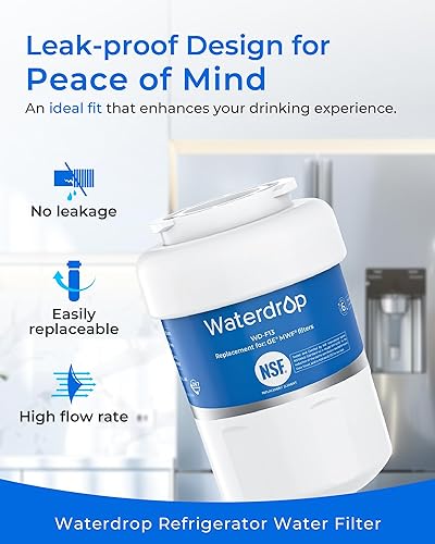 Miniatura 4 de Waterdrop MWF NSF 5342 Filtro de agua para refrigerador compatible con GE SmartWater MWF MWFINT MWFP MWFA GWF HDX FMG-1 GSE25GSHECSS WFC1201 RWF1060