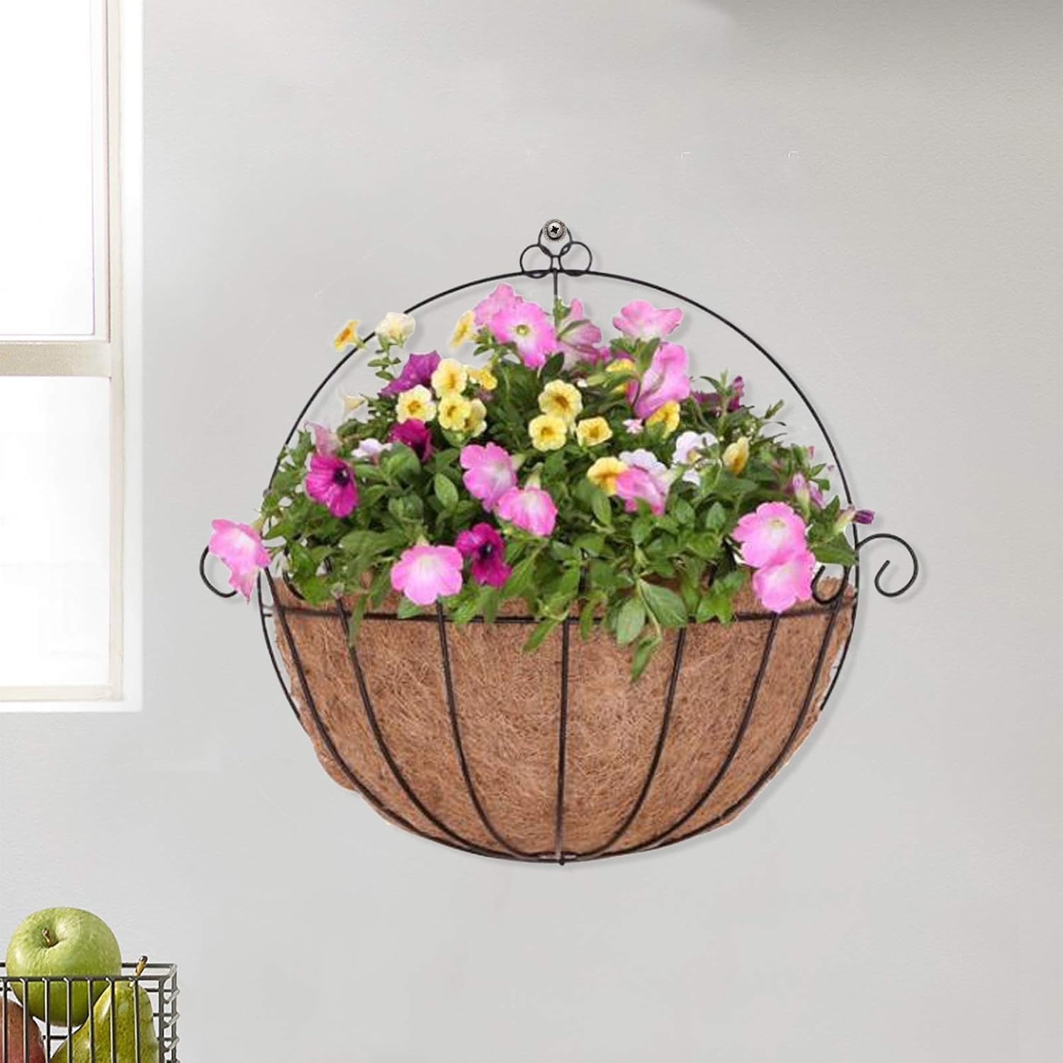 TINGMEI Half Round Coco Liner for Hanging Basket Wall Flower Basket - Image 4