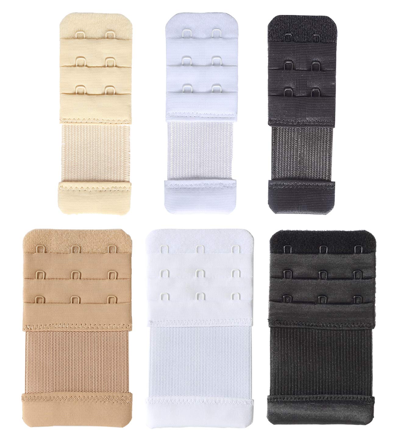 SAMGU Women's Bra Extenders 3 Hook Elastic Stretchy Bra Extension Strap