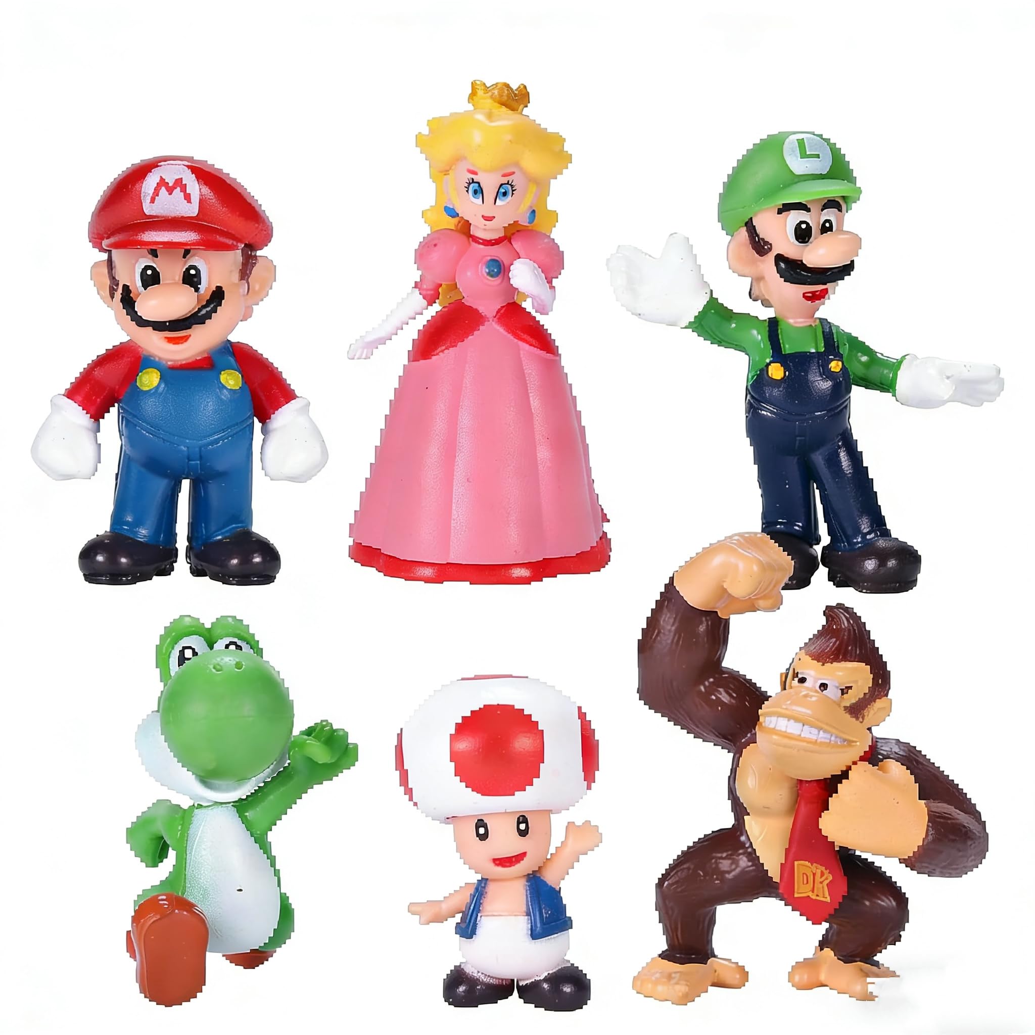 スーパーマリオ6点セット(Super Mario 6 sets) Amazon.com: Isaneihas 6 pcs/Set Mario Figures Toy.Mario & Luigi