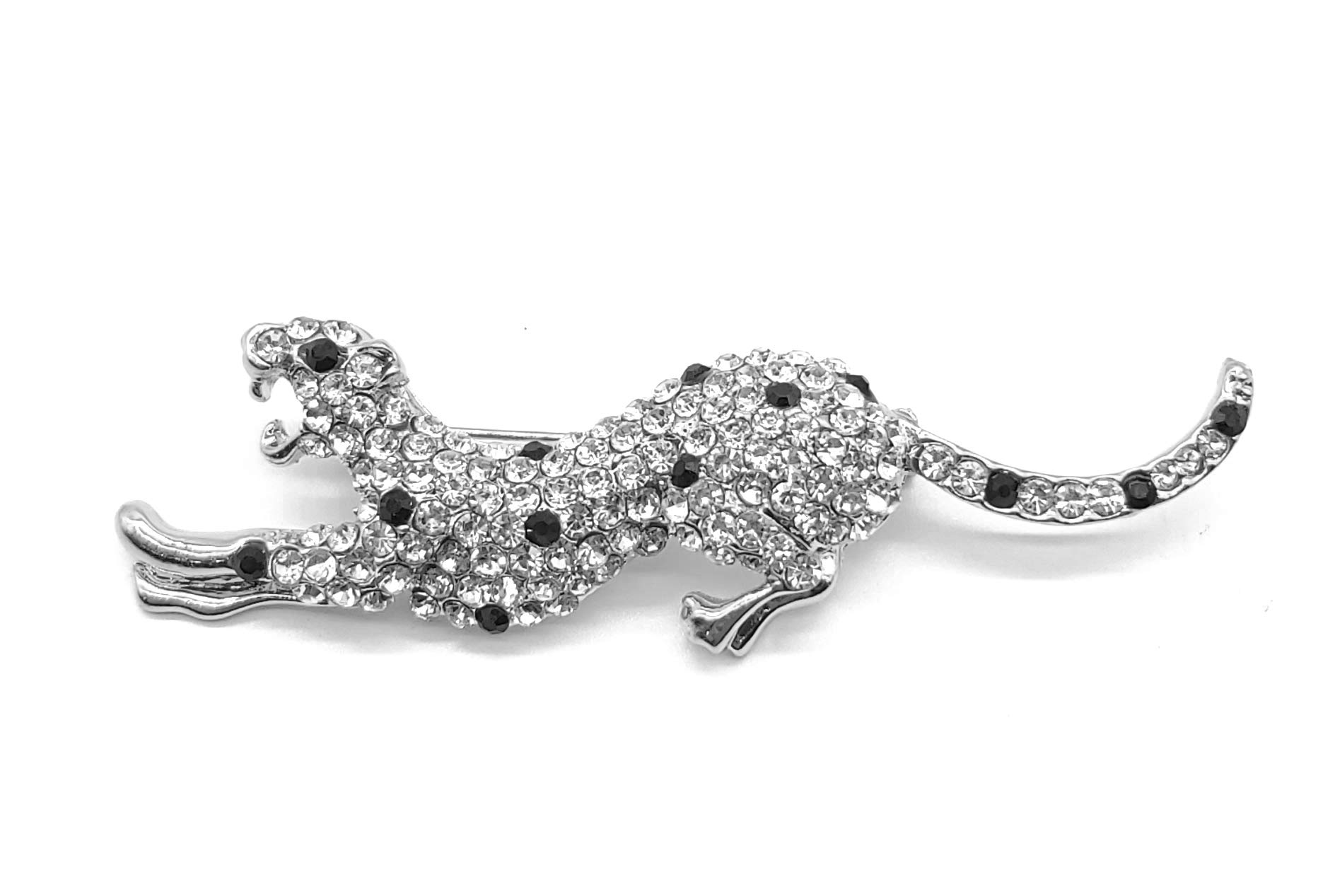 YouBella Jewellery for women Stylish Leopard Crystal Jewellery Gold Plated Brooches for Women (Silver) (B084733KWW) Amazon Price History, Amazon Price Tracker