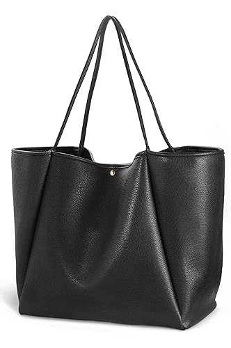 Oversize Pu Leather Tote Women Weekender Bag Shopper Handbag Travel