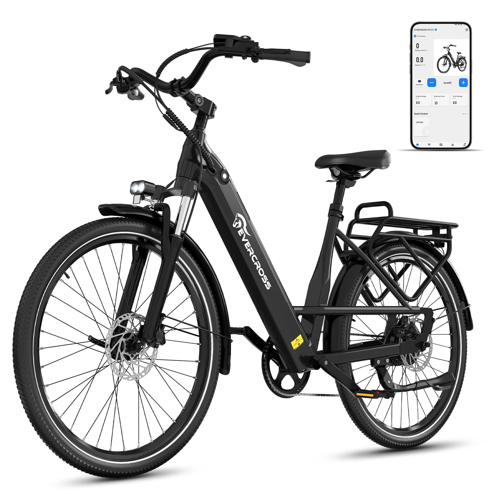 EVERCROSS Elektrofahrrad für Erwachsene, 250W E Bike,16''/20