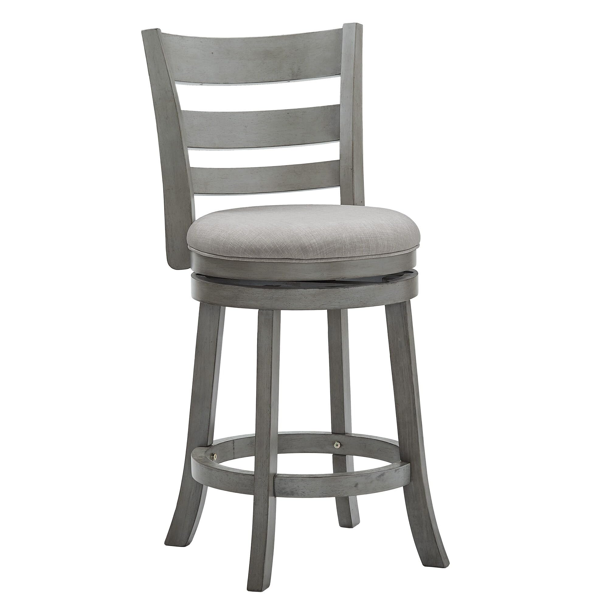 Inspire Q Verona Ladder Back Swivel Counter Height Stool by Classic