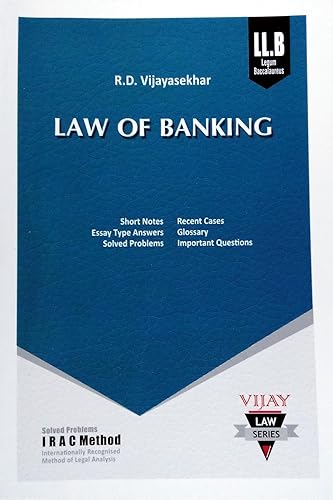 Law of Banking (with Negotiable Instruments Act) Guide (Descriptive answers, short notes, Essay Type Answers, Solved Problems, Recent Cases, Glossary, Important Questions)