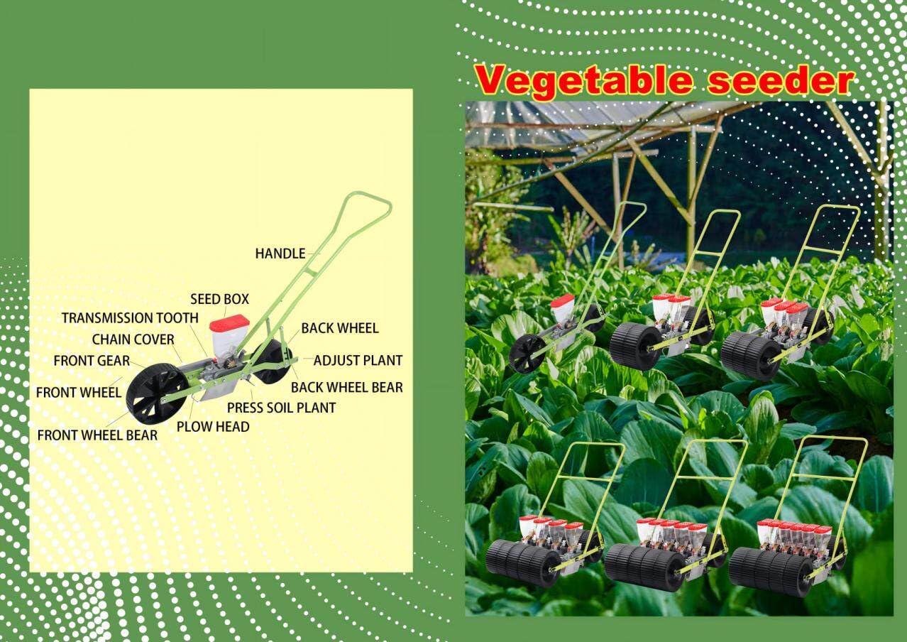 Seminatrice Manuale Per Giardino | Seminatrice A File - Distanza Tra Le File Regolabile E Distanza Tra Le Piante E Profondità | Seminatrice Agricola Per Semi Di Ortaggi E Fiori Da 2-10mm 2Row