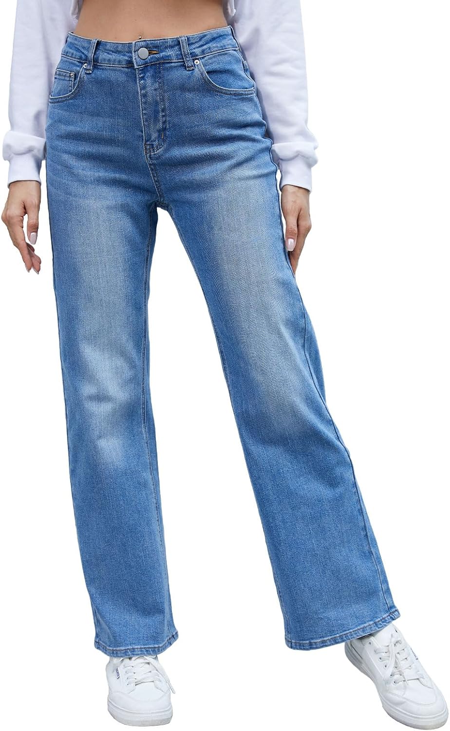 hibshaby Women's Wide Leg Jeans High Waisted Strechy Denim Pants Fashion Baggy Trouser Jean Pant with Pockets - Image 3