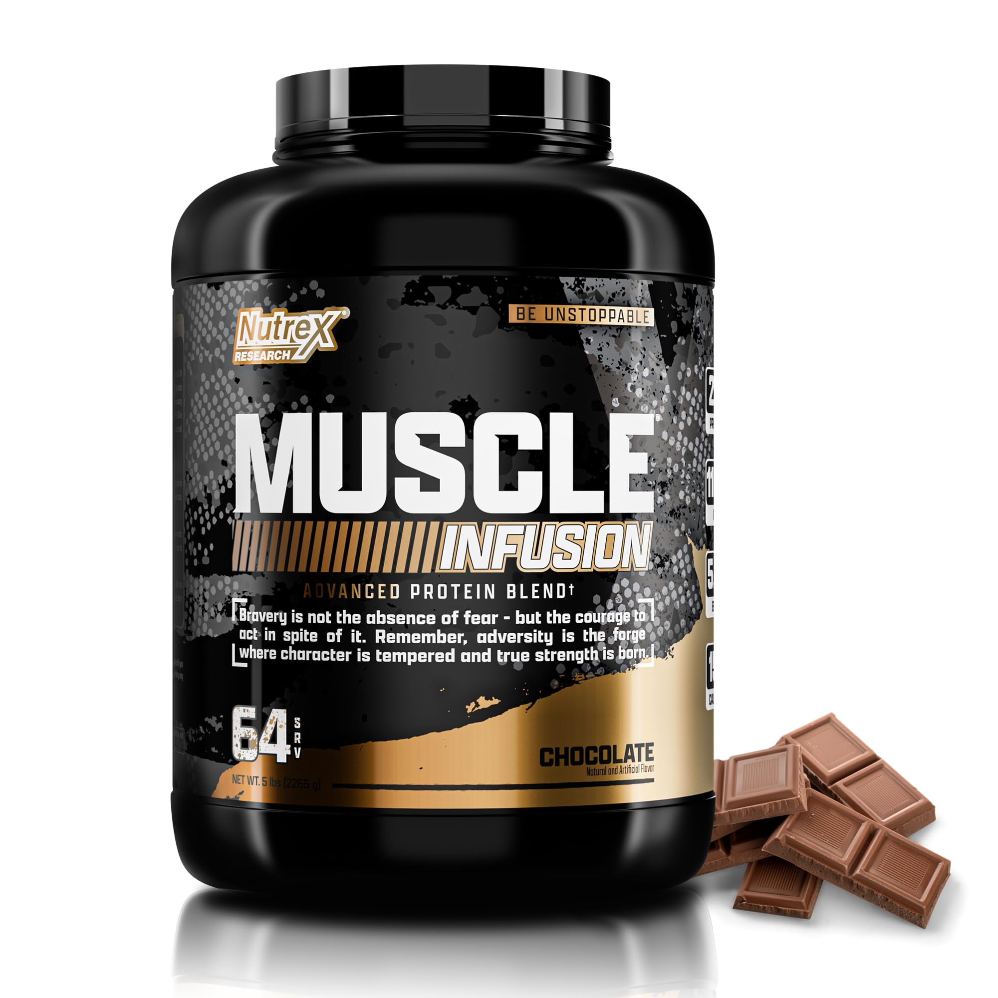 Proteína de suero en polvo Nutrex Research, infusión muscular de chocolate, aislado de suero con EAA y alto contenido de BCAA para ganar masa muscular - 2,25 kg - Desarrollador muscular para hombres y mujeres, nutrición deportiva, sabor y textura deliciosos