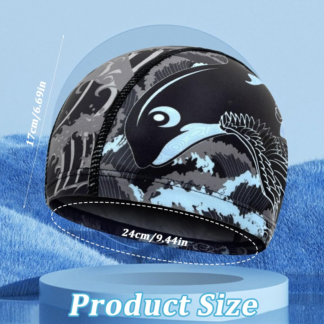 2 Pezzi Cuffia da Nuoto, Cuffia da Nuoto Unisex Cuffia da Nuoto, Cuffie Piscina Adulto Tessuto Cuffia Nuoto Impermeabile, Cuffia da Bagno Unisex da Piscina Antiscivolo per Nuoto Bagno e Sport