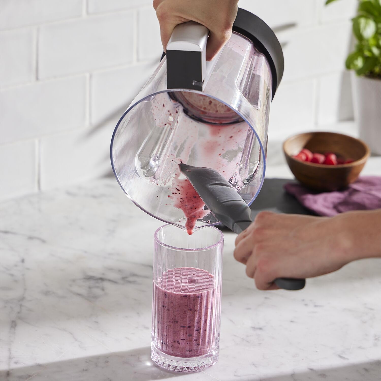 Lakeland Extra langer Silikon-Spatel, perfekt für Suppenbereiter, Mixer, hohe Gläser, Kuchenherstellung, 36 x 4 cm.