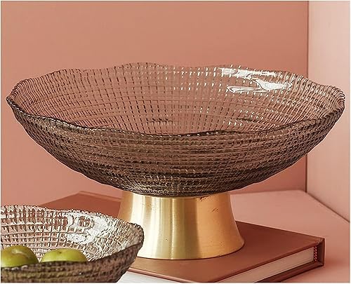 Miniatura 2 de Frutero para encimera de cocina, cesta de frutas, platos de exhibición de caramelos, cuenco de fruta de frutas ligero de vidrio de viento de lujo