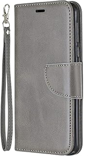 Oppo A16/A16S/A54S Cover Case Flip Shockproof Premium PU Leather Pouch Wallet Phone Cover with Card Holder Magnetic Clasp Stand Silicone Bumper Folio Protective Case for Oppo A16/A16S/A54S, Grey