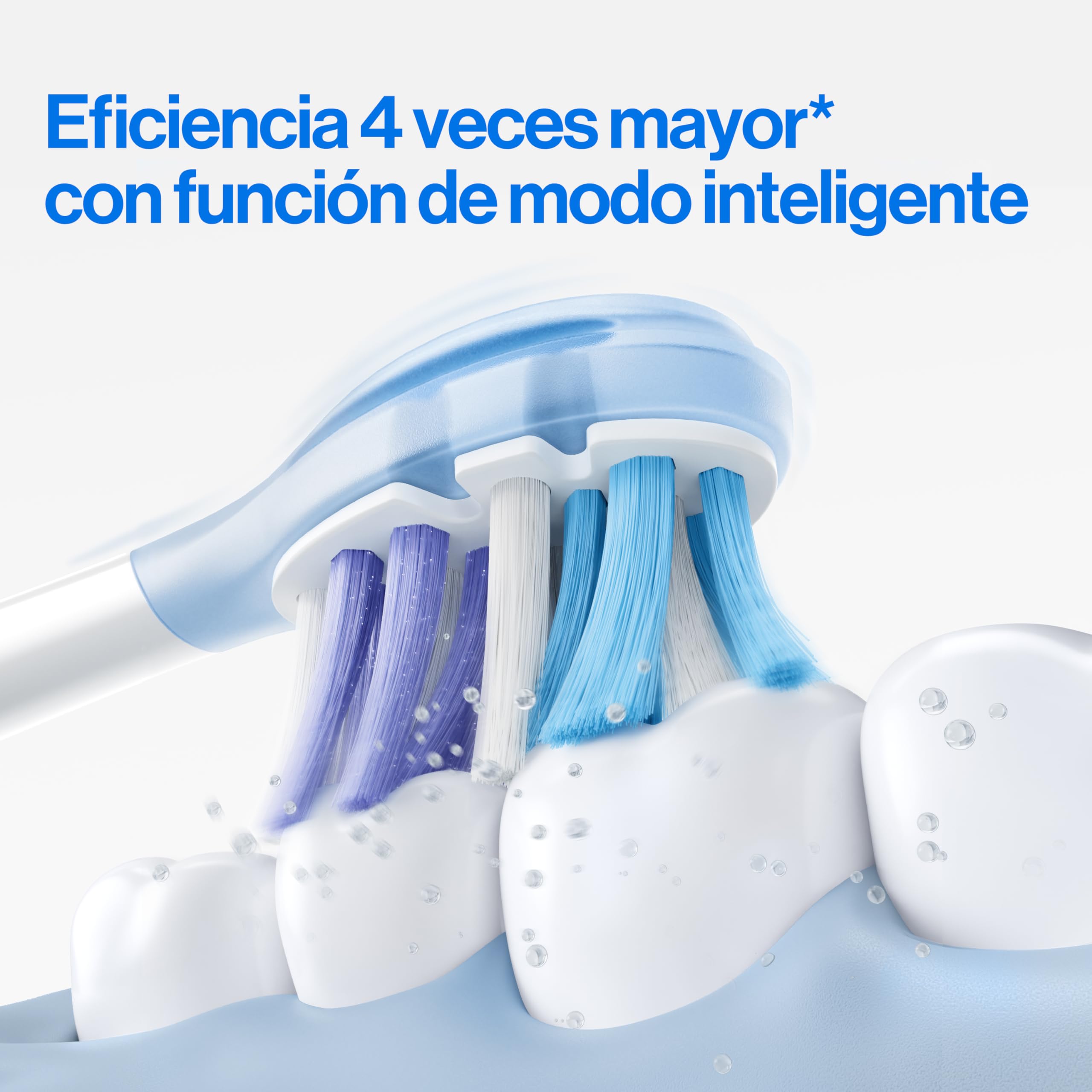 usmile Y10 Cepillo de dientes eléctrico con pantalla inteligente, 4 modos de limpieza, cepillo de dientes sónico inteligente con temporizador y control de presión, una carga dura 180 días